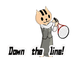 The woman who put on the mask of the cat sticker #13407261