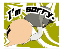 The woman who put on the mask of the cat sticker #13407262