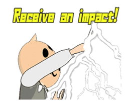 The woman who put on the mask of the cat sticker #13407268