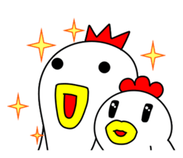 Fascinating chicken and chick 5 sticker #13407744
