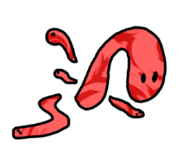 red flower snake sticker #13407895