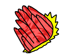 red flower snake sticker #13407897