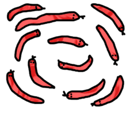 red flower snake sticker #13407898