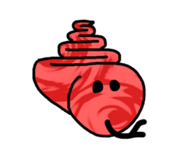 red flower snake sticker #13407899