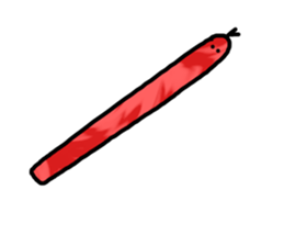 red flower snake sticker #13407900