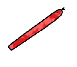 red flower snake sticker #13407900