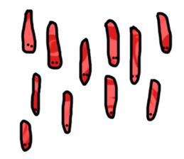 red flower snake sticker #13407906