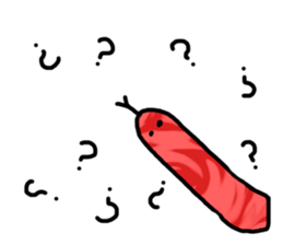 red flower snake sticker #13407912