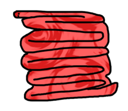 red flower snake sticker #13407915