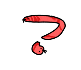 red flower snake sticker #13407918