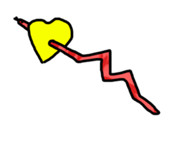 red flower snake sticker #13407922