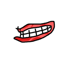 red flower snake sticker #13407923