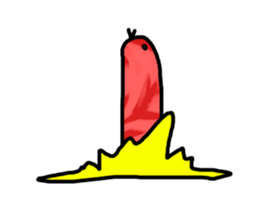 red flower snake sticker #13407929