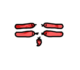 red flower snake sticker #13407932