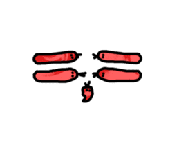 red flower snake sticker #13407932