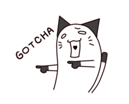 Thumb cat sticker #13409232