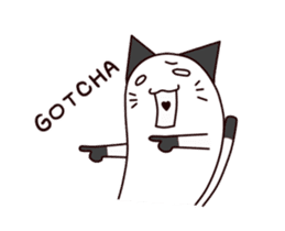 Thumb cat sticker #13409232