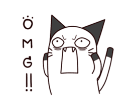 Thumb cat sticker #13409233