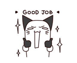 Thumb cat sticker #13409236