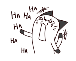 Thumb cat sticker #13409239