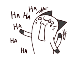 Thumb cat sticker #13409239