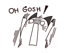 Thumb cat sticker #13409240