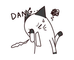 Thumb cat sticker #13409243