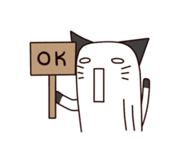 Thumb cat sticker #13409244