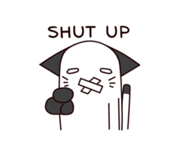 Thumb cat sticker #13409248