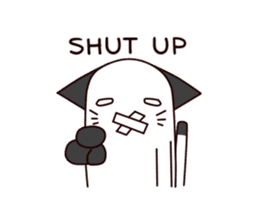 Thumb cat sticker #13409248