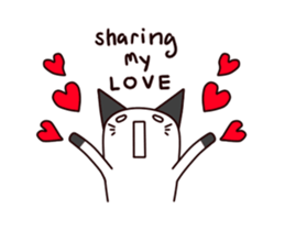 Thumb cat sticker #13409251