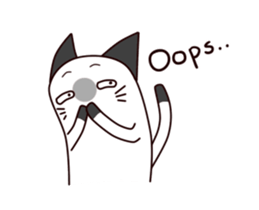 Thumb cat sticker #13409252