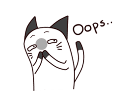 Thumb cat sticker #13409252