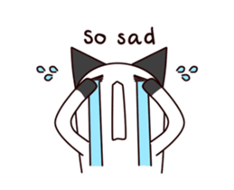 Thumb cat sticker #13409253