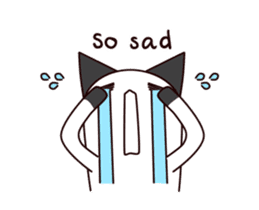 Thumb cat sticker #13409253