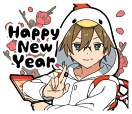 Christmas & New Year boy sticker #13409834
