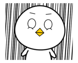 Funny face of bird sticker #13411860