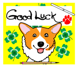Greetings of calligrapher Corgi KOGIO sticker #13412222