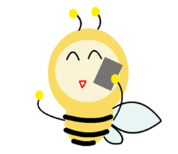 Light bulb Bees sticker #13412244