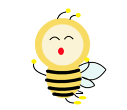Light bulb Bees sticker #13412252