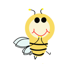 Light bulb Bees sticker #13412254