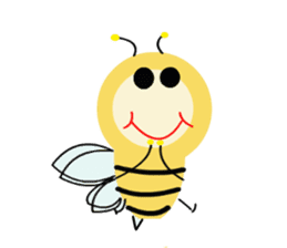 Light bulb Bees sticker #13412254