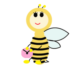 Light bulb Bees sticker #13412262