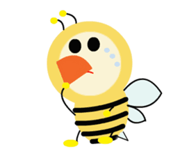 Light bulb Bees sticker #13412264