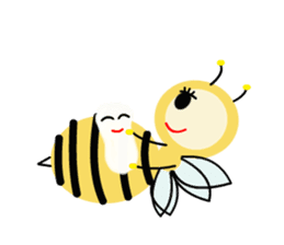 Light bulb Bees sticker #13412272