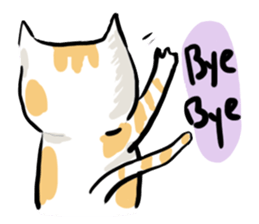 little cute cat sticker #13412988