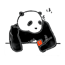 Panda to blend into human life sticker #13413206