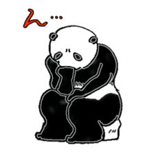 Panda to blend into human life sticker #13413229