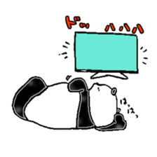 Panda to blend into human life sticker #13413237