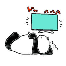 Panda to blend into human life sticker #13413237